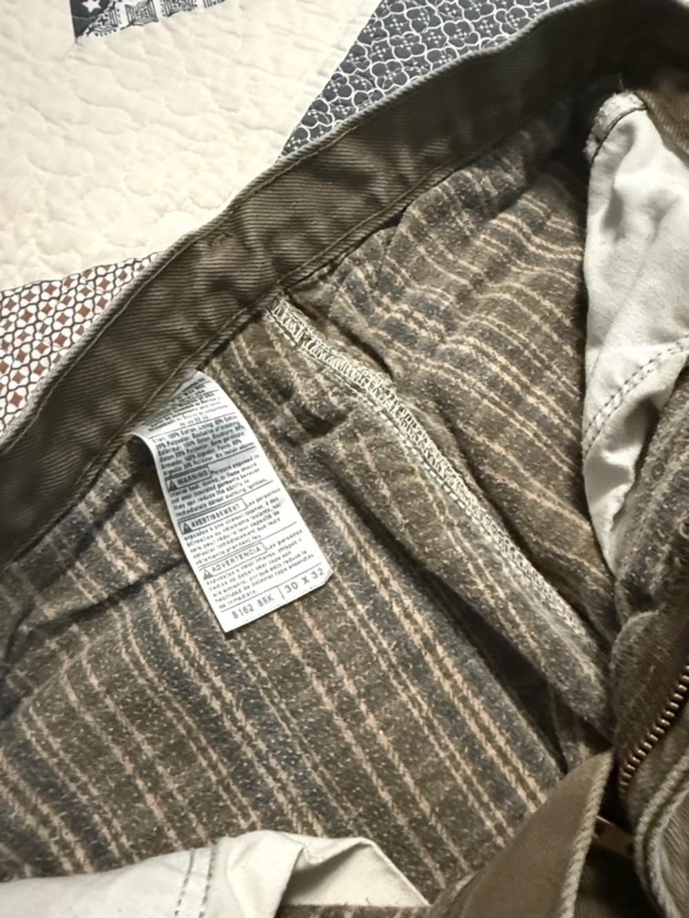 2 Pairs of Vintage Carhartt Dark Olive Duck Canvas Work Pants 30x32 - Picture 4 of 5